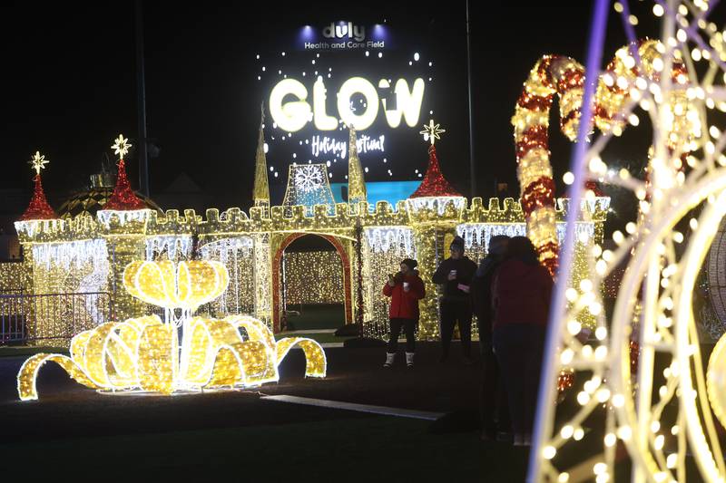 Over one million lights decorate the Slammers Stadium at the inaugural GLOW Holiday Festival on Wednesday, Nov. 27, 2024 in Joliet.