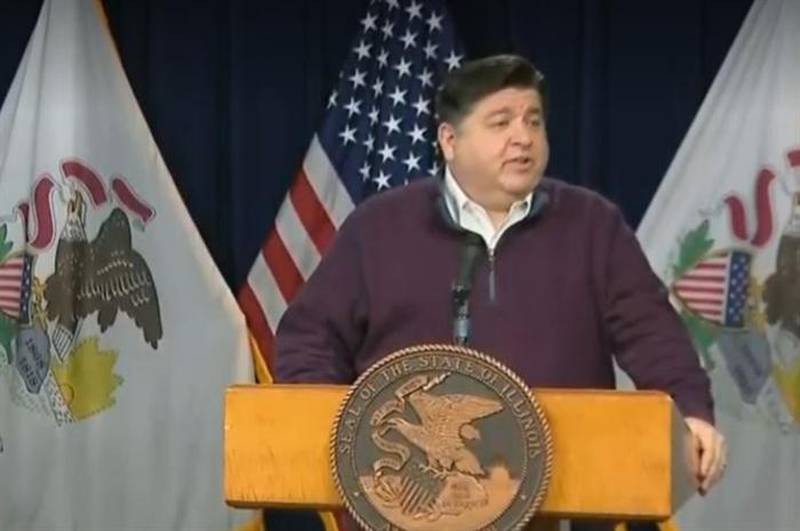 Gov. JB Pritzker announces more than $700 million in spending cuts in what he calls a "first step" in filling a $3.9 billion revenue shortfall for the current fiscal year (Credit: Blueroomstream.com)