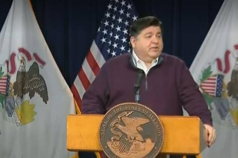 Gov. JB Pritzker announces more than $700 million in spending cuts in what he calls a "first step" in filling a $3.9 billion revenue shortfall for the current fiscal year (Credit: Blueroomstream.com)