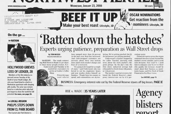 ‘Batten down the hatches’: A Wall Street drop and more historical covers for Jan. 23