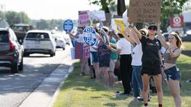 Protest following Supreme Court decision on Roe v. Wade held in Crystal Lake