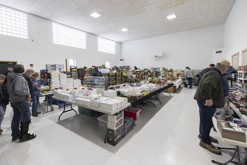 One of several rooms in the Ellice Dinges Center was used for the farm toys display Saturday, March 15, 2025, in Sublette.