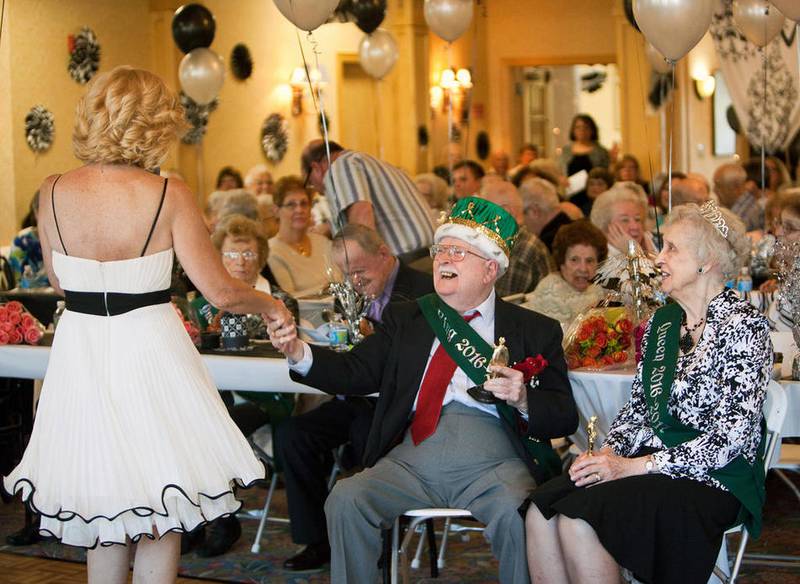 Bob McGarry and Ruth Koppen were crowned 2016 King and Queen and during The Timbers of Shorewood's 13th annual Seniors’ Senior Prom titled, “Top Hats & Bow Ties” June 24 in Shorewood.