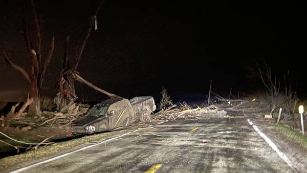 Photos: Aroma Park hit with widespread tornado damage Tuesday evening