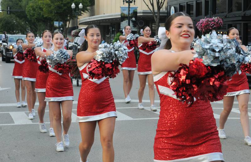 The Ottawa Township High School Cheerleaders and Pomerettes participated and marched down LaSalle St in Ottawa Tuesday evening during the school’s Homecoming Parade.