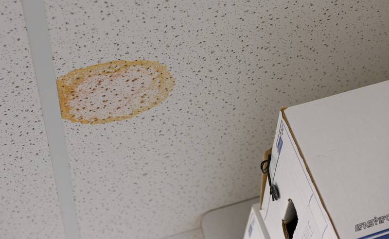 The current Geneva Police Department has water leaking issues that regularly occur.