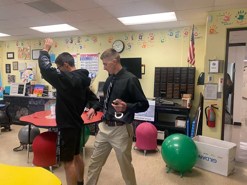 Robert Osborn ,the new state champion in criminal justice arrests a fellow student