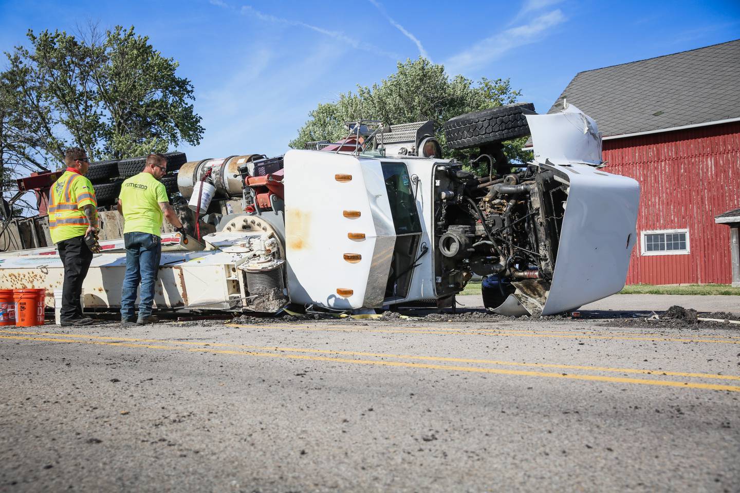 A rollover crash occurred Thursday, June 30, 2022, near the intersection of Route 47 and Thayer Road in Hebron.