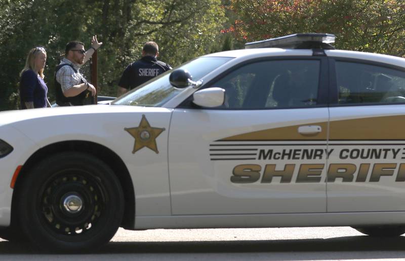 McHenry County Sheriff’s deputies investigate a shooting in the  8900 block of East Tryon Grove Road Thursday, Oct. 10, 2024.