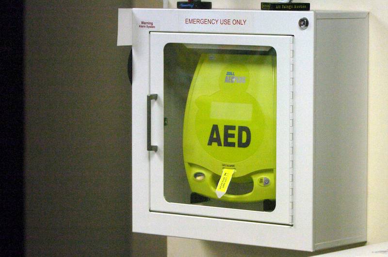 An automated external defibrillator or AED is a portable electronic device that automatically diagnoses the potentially life-threatening cardiac arrhythmias of ventricular fibrillation and ventricular tachycardia in a patient, and is able to treat them through defibrillation.