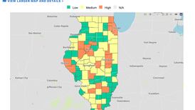 IDPH: Number of Illinois counties at “high” COVID-19 risk continues to decline