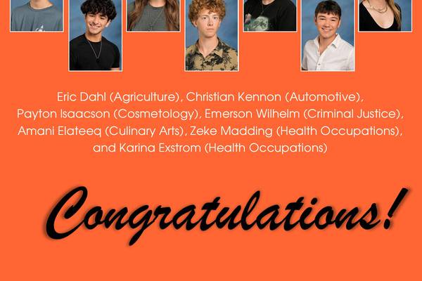 Minooka Students earn Director Awards from the Grundy Area Vocational Center