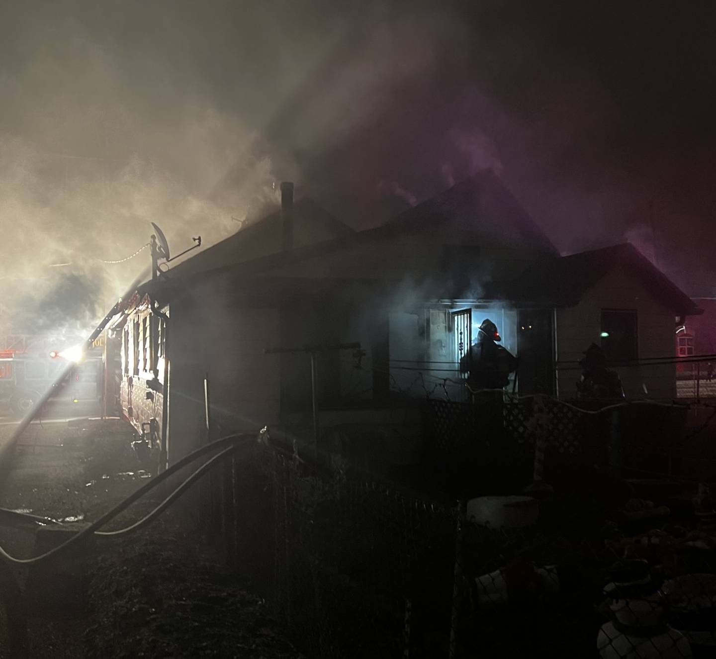 Firefighters responded to a house fire in the 400 block of State Street in Joliet on Wednesday. Dec. 24, 2025.