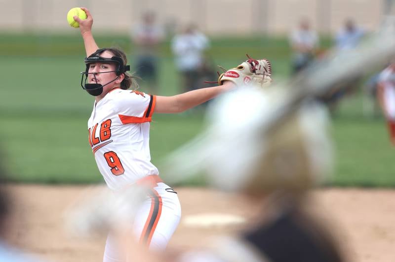 DeKalb's Ayla Batty-Gould delivers a pitch during their game against Sycamore Friday, May 20, 2022, at Sycamore High School.