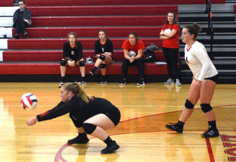 LaMoille senior Nataleigh Wamhoff makes a pass on Senior Night Monday. The Lions fell 2-0 to Streator Woodland.