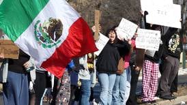 DeKalb High School students walk out of class in protest of ICE operations