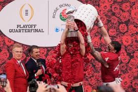 Top-seeded Indiana routs Alabama 38-3 for its first Rose Bowl victory, roaring into CFP semifinals