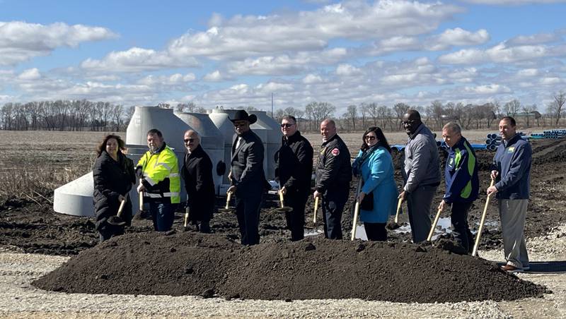 Local officials gathered in Plainfield to mark the groundbreaking of the 143rd Street West Extension project on Wednesday, March 6, 2024.
