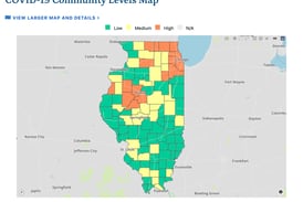 15 Illinois counties at “high” risk for COVID-19; 30 counties at “medium”