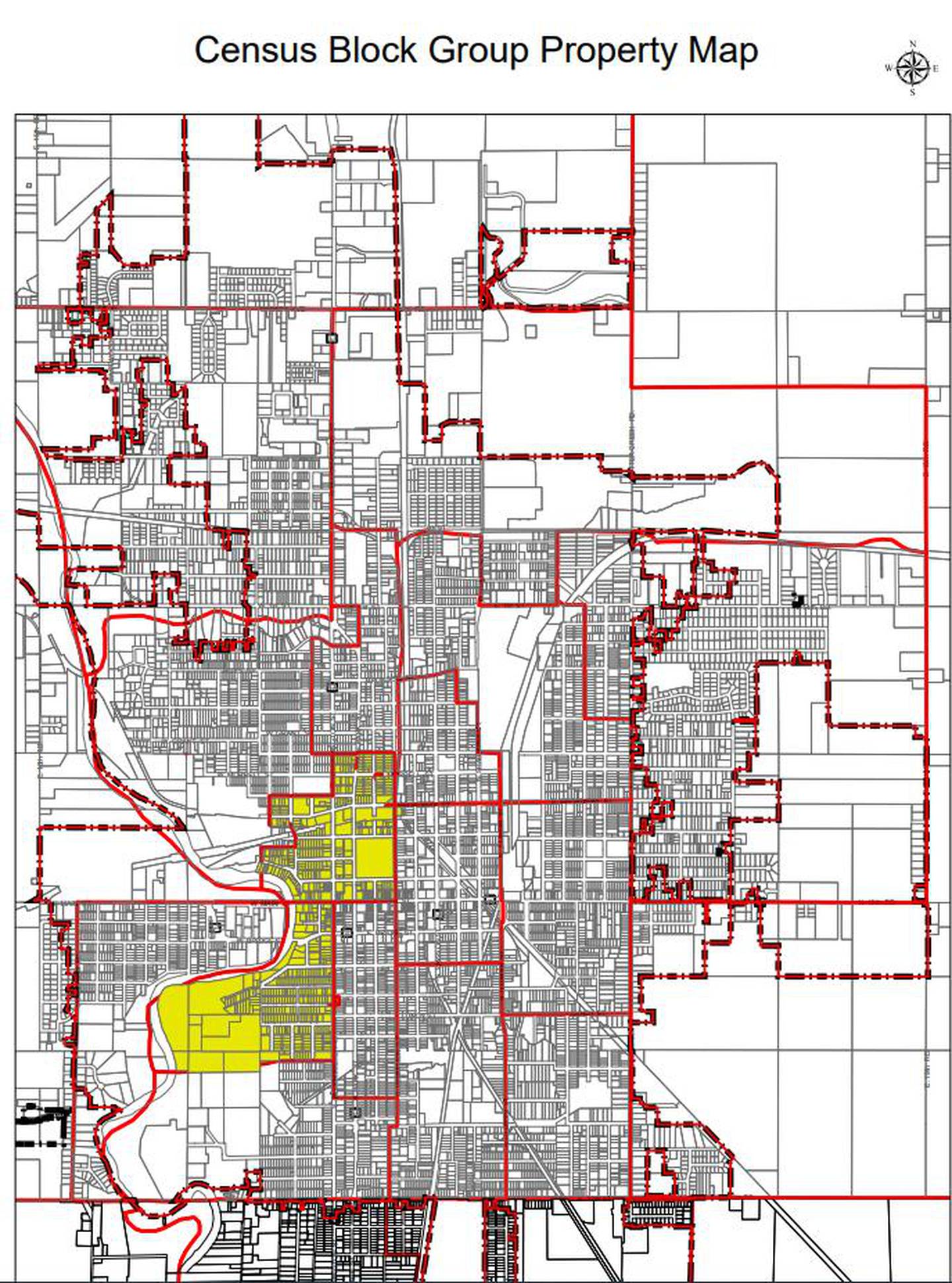 A map of home eligible for Community Development Block Grant housing rehabilitation funds within Streator.