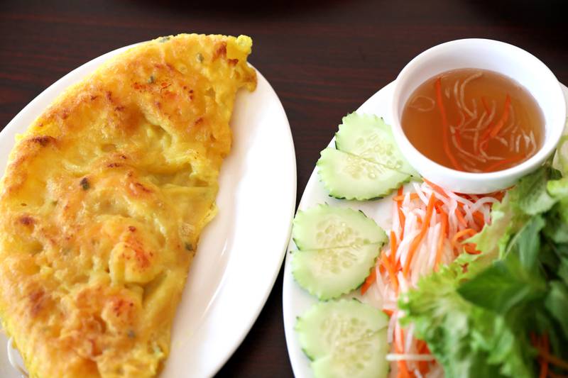 Vietnamese crispy pancake at Pho Ly Vietnamese Cuisine, located at 305 W. Main Street in St. Charles.