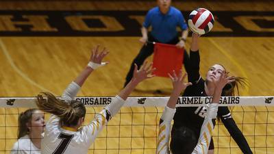 Photos: Prairie Ridges vs. Carmel, 3A Carmel Sectional championship volleyball