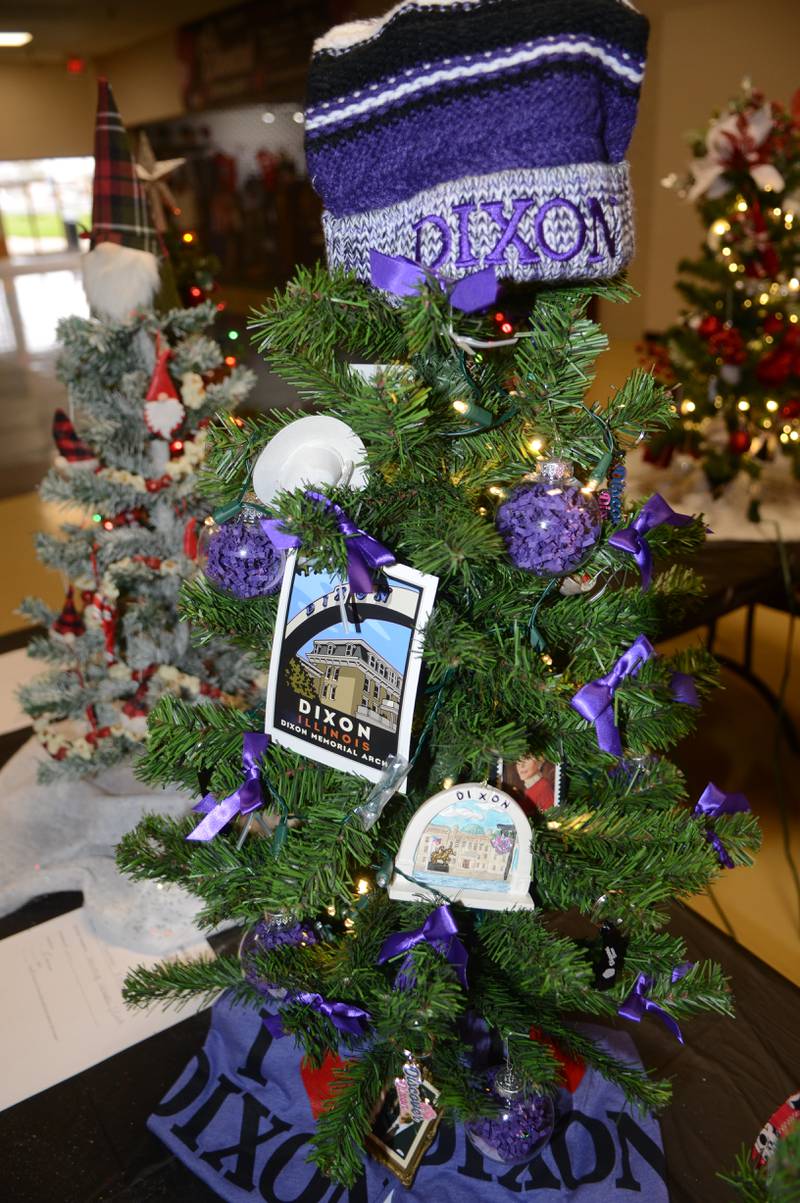 Decked out in purple, Discover Dixon's friendship Christmas tree is shown on display Wednesday at the Festival of Trees at Sterling's Northland Mall.