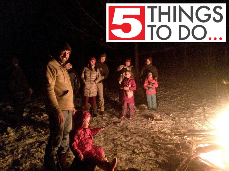 Families enjoyed a moonlit hike, bonfires and hot chocolate during Winter Night's Family Fun in this undated file photo at Hennen Conservation Area in Woodstock.