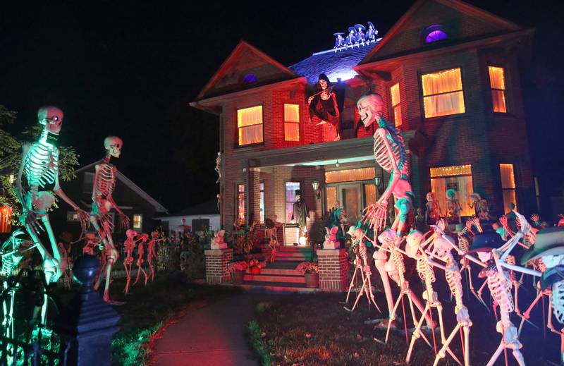 A view of a Halloween home in the 1300 block of Ottawa Avenue on Monday, Oct. 27, 2025 in Ottawa.