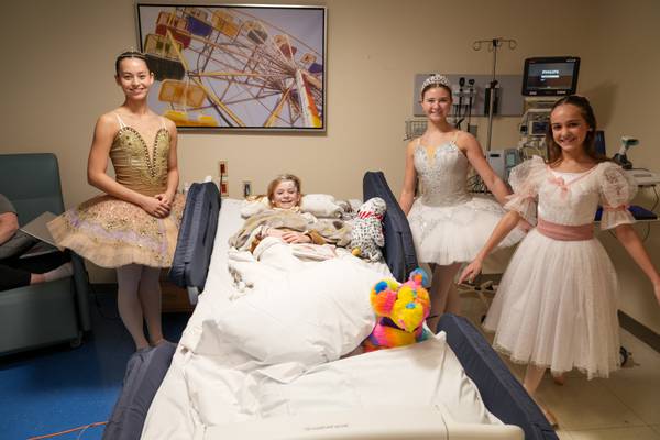 Fox Valley Ballet’s ‘Nutcracker’ characters bring cheer to children at hospital