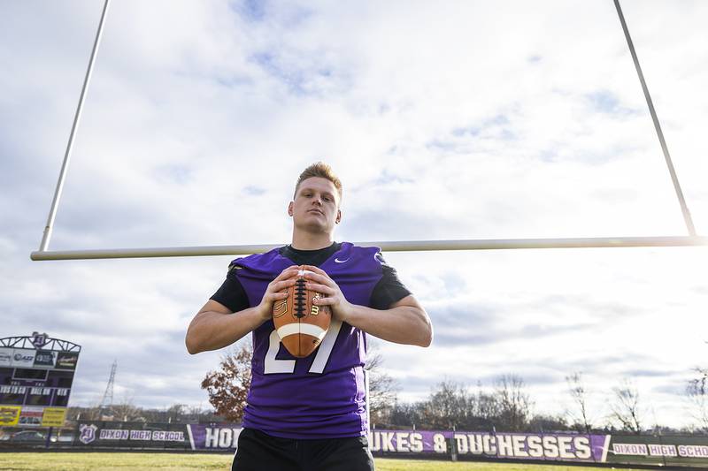 Dixon’s Eli Davidson is Sauk Valley’s Football Player of the Year.