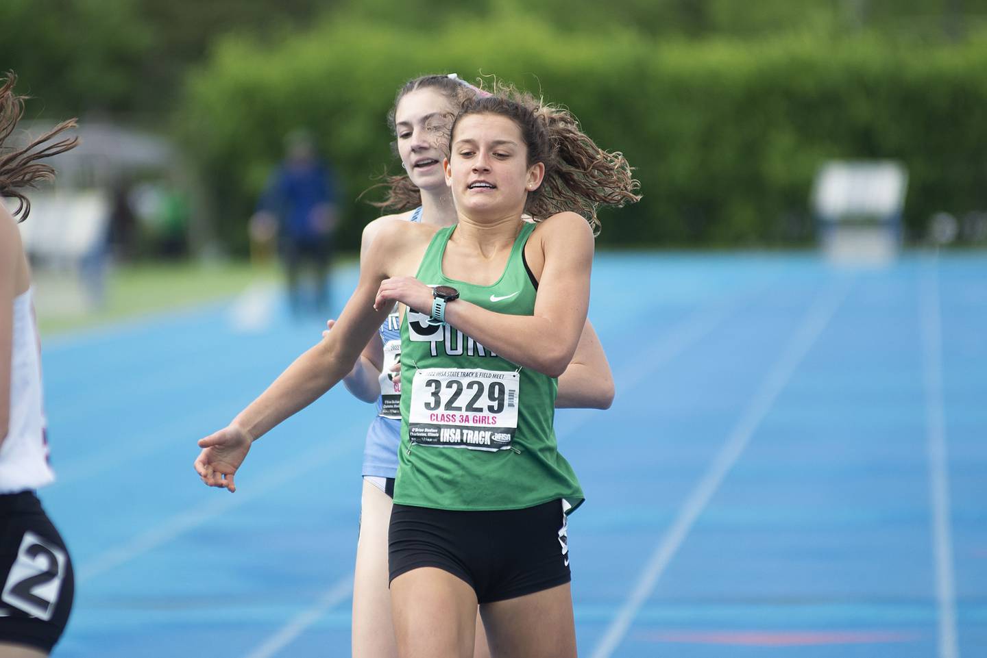 York's Brooke Berger competes in the 3A 800 finals during the IHSA girls state championships, Saturday, May 21, 2022 in Charleston.