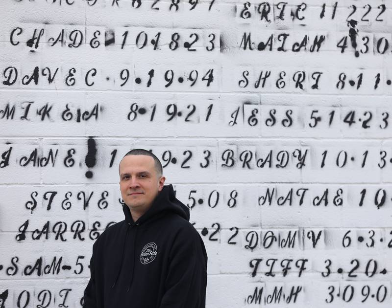 New Directions case manager Joe Ledesma on Wednesday, May 6, 2026, at the Other Side sober bar, in Crystal Lake. Ledesma started a new recovery group on Saturdays at the sober bar. The recovery group uses Buddhist ideologies to help overcome addiction.