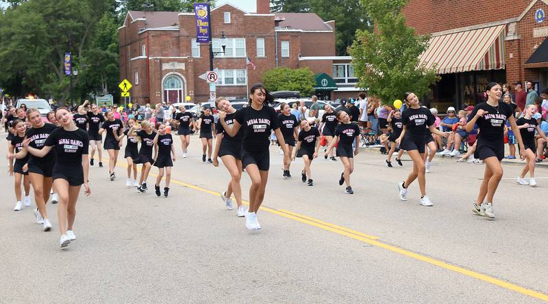 Members of M&M Dance participate in the annual Elburn Days Parade on Friday, Aug. 16, 2024.