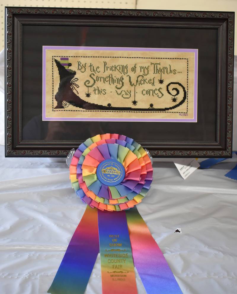The Best of Show in cross stitch was awarded to Amy Johannsen of Morrison at the Whiteside County Fair.