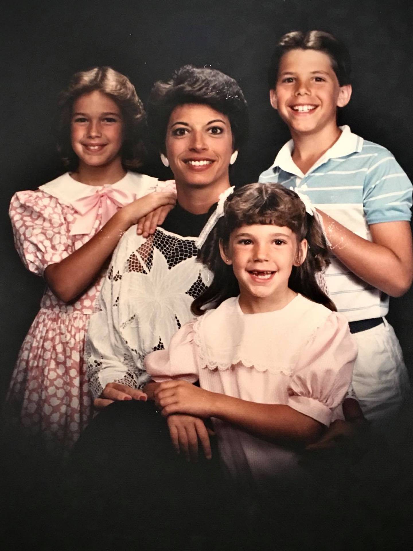 Carmel Perino of Homer Glen is pictured in the mid-1980s with her three children: Angela Yangas (left), Louis Yangas (right) and Andrea "Onnie" Richter.