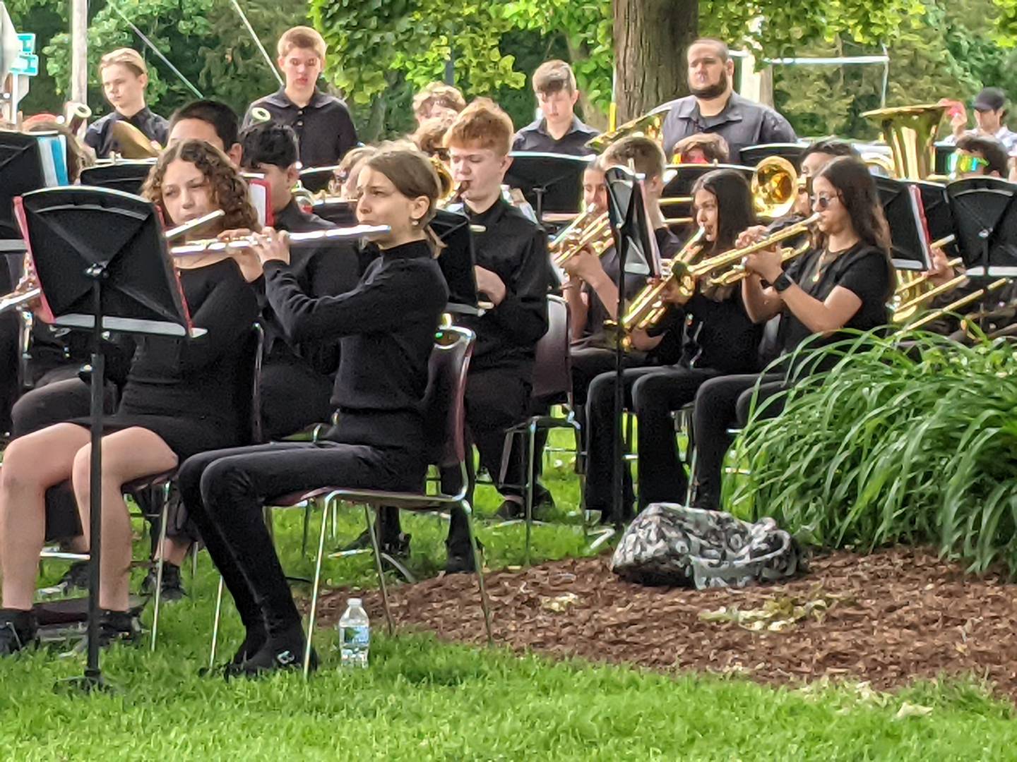 The Yorkville Middle School Band performed during the Yorkville American Legion Memorial Day ceremony May 27 in Town Square Park in Yorkville.