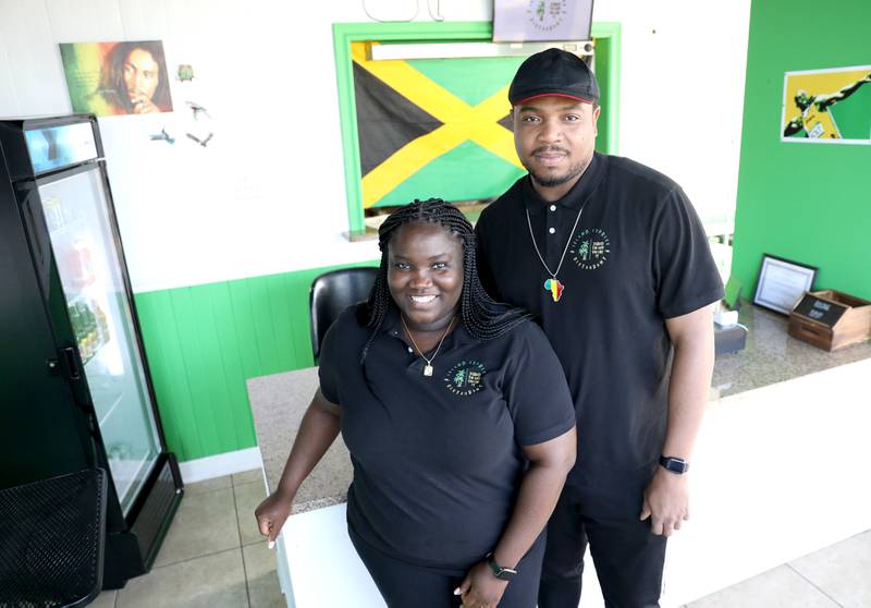 Kimberly and Shane Collins have opened Island Express, a new Caribbean/Jamaican restaurant in Elburn.