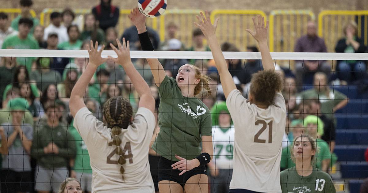 Volleyball Frontrow dominance powers Rock Falls past Sterling in