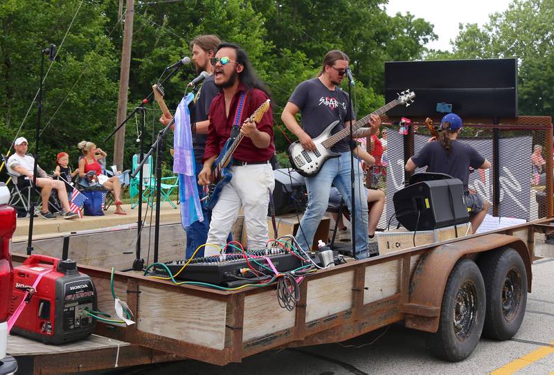 Subatonic performs on a float in the Yorkville Independence Day Parade on Friday, July 4, 2025.