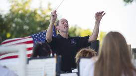 Dixon Municipal Band plays to a summer sunset
