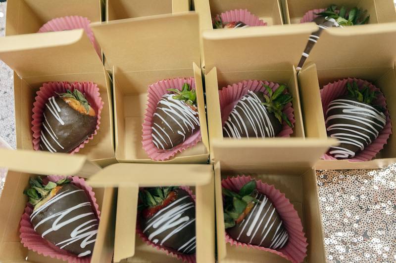 Reed’s strawberries are coated in Ghirardelli chocolate.