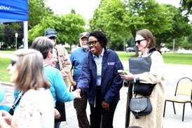 Photos: U.S. Rep. Lauren Underwood speaks out against cuts to services for seniors