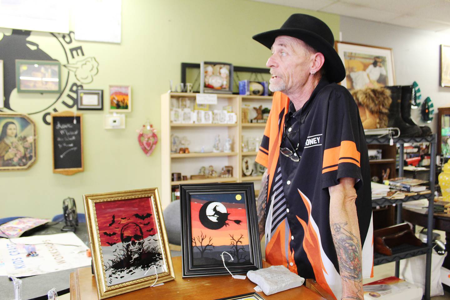 Painting has become a new passion for Kent Vock, owner of The Reclamation Station in Savanna. He brands his own creation as Stoney Creek Designs, named after his nickname "Stoney."