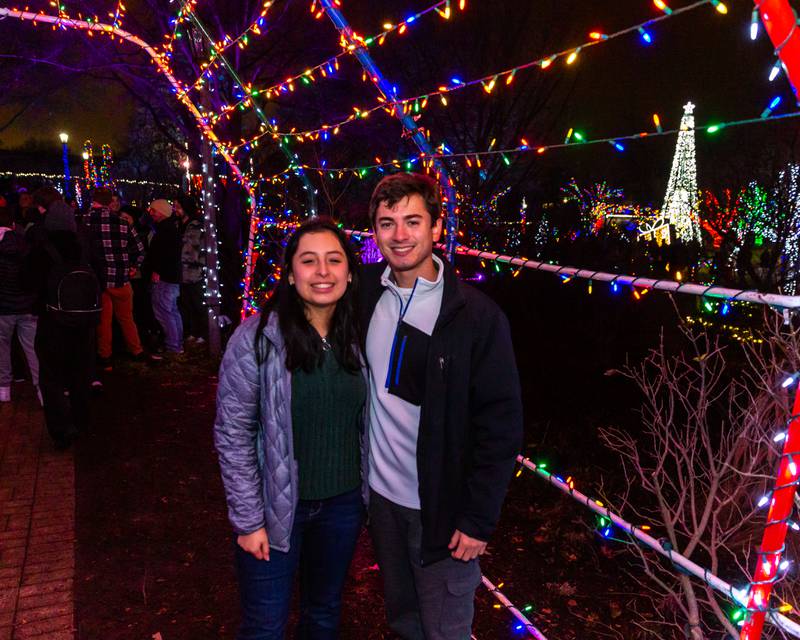 Anna and Gio celebrate their first date at last year's Lombard Jingle Bell Jubilee. Dec 2, 2023