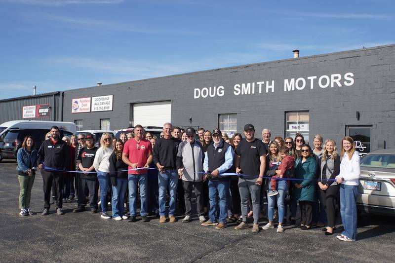 On Friday, Oct. 24, 2025, a ribboncutting ceremony was held for Doug Smith Motors, Mason Smith Auto Repair and Superior Dent Services at 1400 N. Seventh St. in Rochelle.