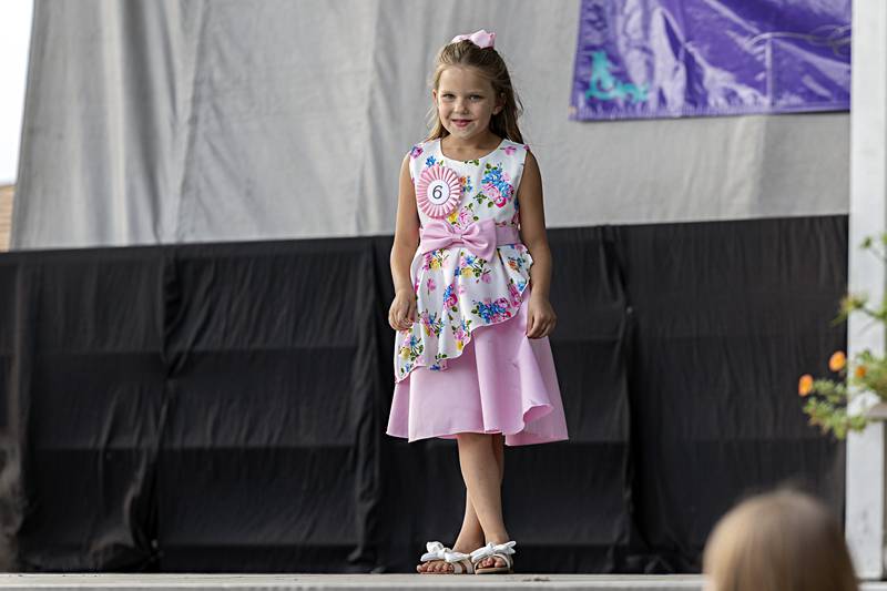 Etta Passmore takes the stage Wednesday August 2, 2023 during the Little Miss Ogle County pageant.