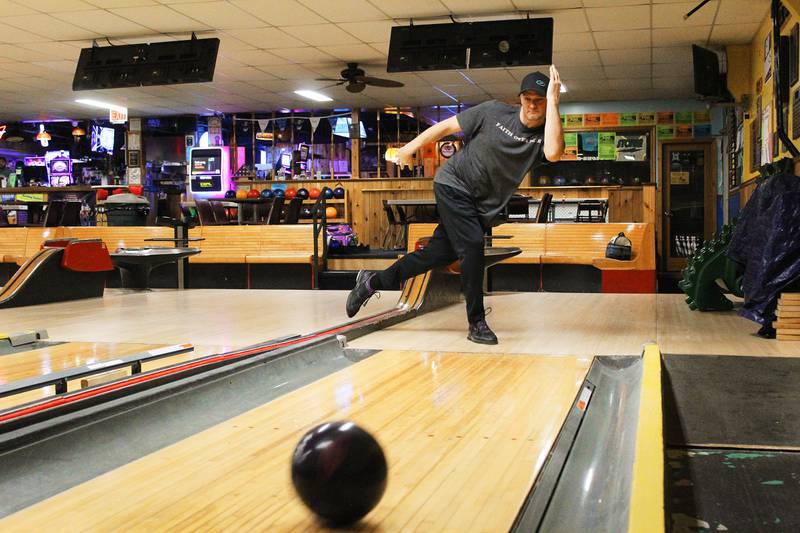 Josh Grove of Oregon has bowled in adult men's leagues for nearly 25 years, and currently is on a team at T-Byrd Lanes in Rochelle. As of mid-March, Grove has bowled 300 games 73 times and rolled series of 800 or greater 47 times.