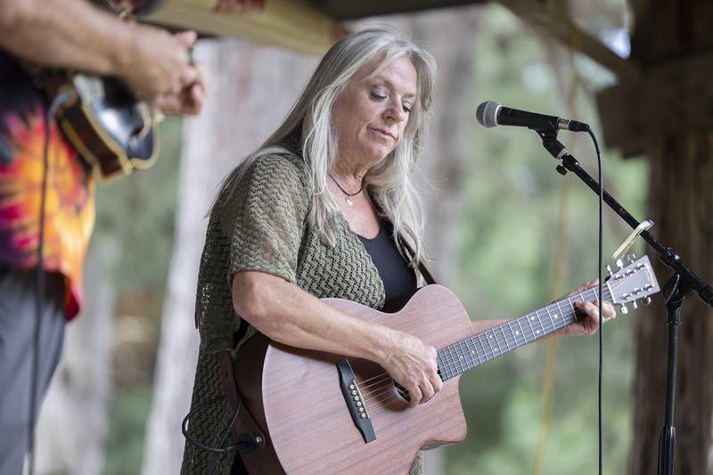 Rosbrook’s Kathy Cecchetti takes the stage Friday, June 27, 2025, for Herbal Root’s CannaFest in Nelson. Several bands and musical acts took the stage for the annual festival.