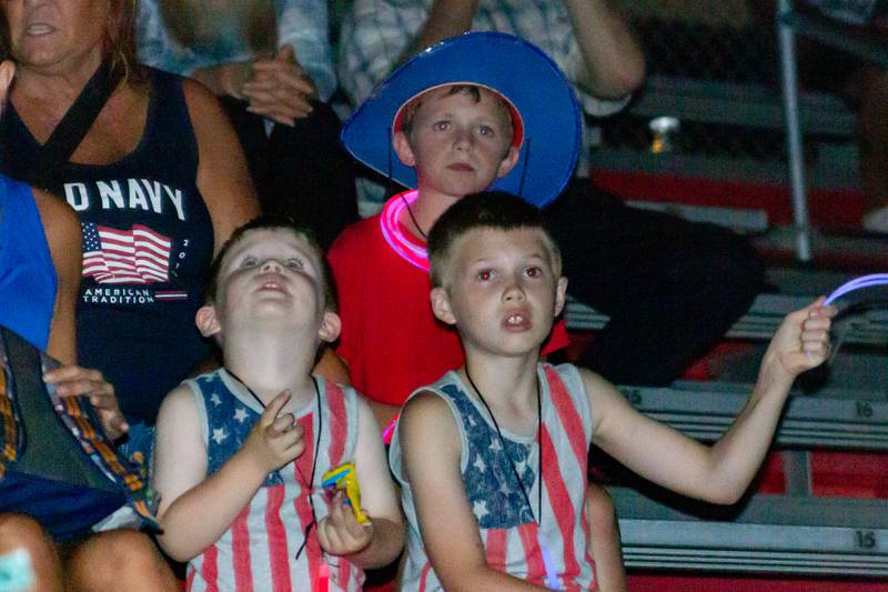 Children of Ottawa watch on as Ottawa’s annual 4th of July Firework display begins on Thursday, July 4, 2024 at Ottawa High School.